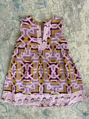 Pink Chicken Lilac, Plum & Olive Geometric Girls Dress